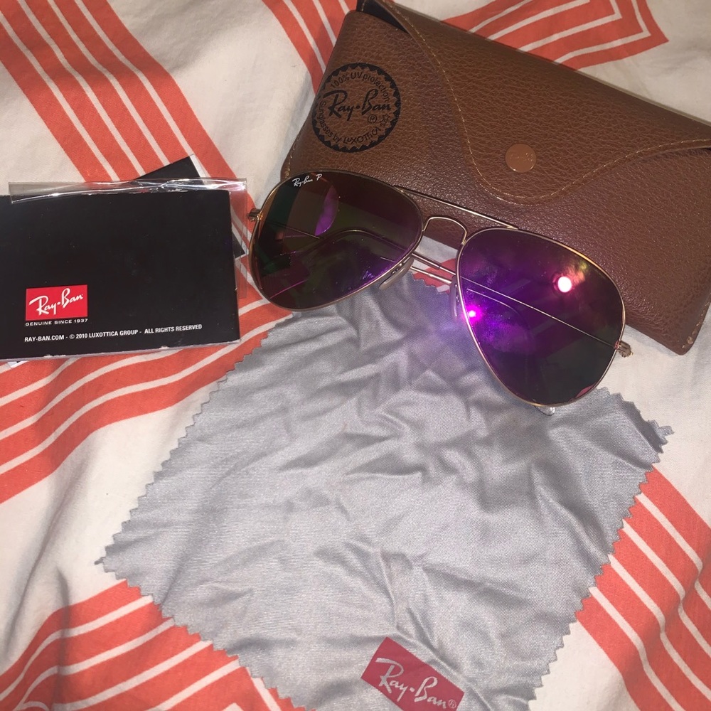 Pink Ray-ban aviator sunglasses